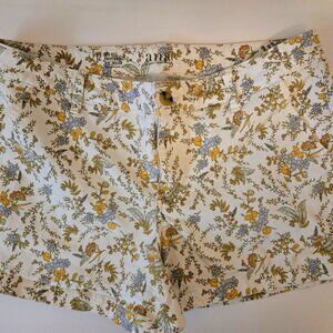 A.n.a floral midrise twill‎ shorts Size 12